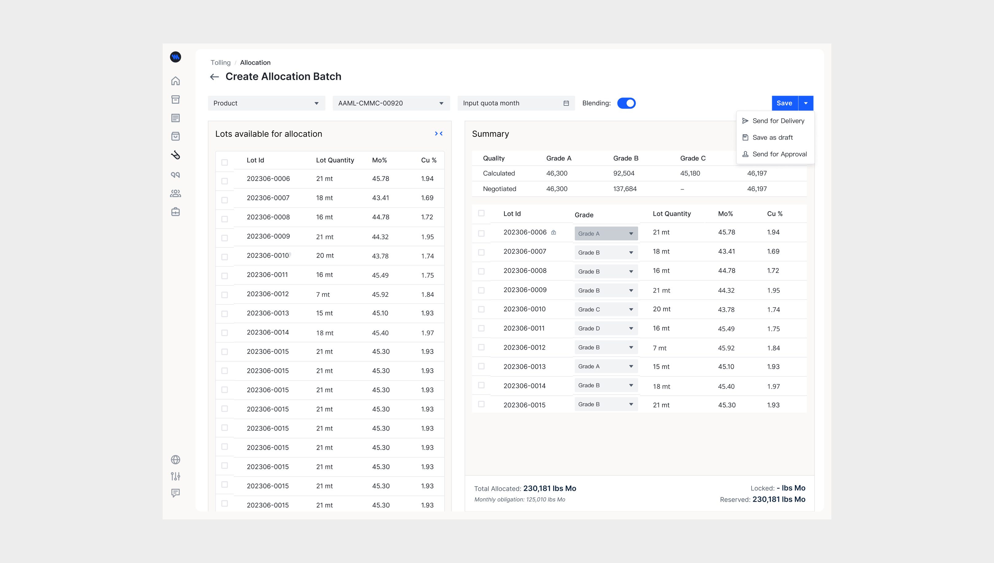 Allocation Management Tools